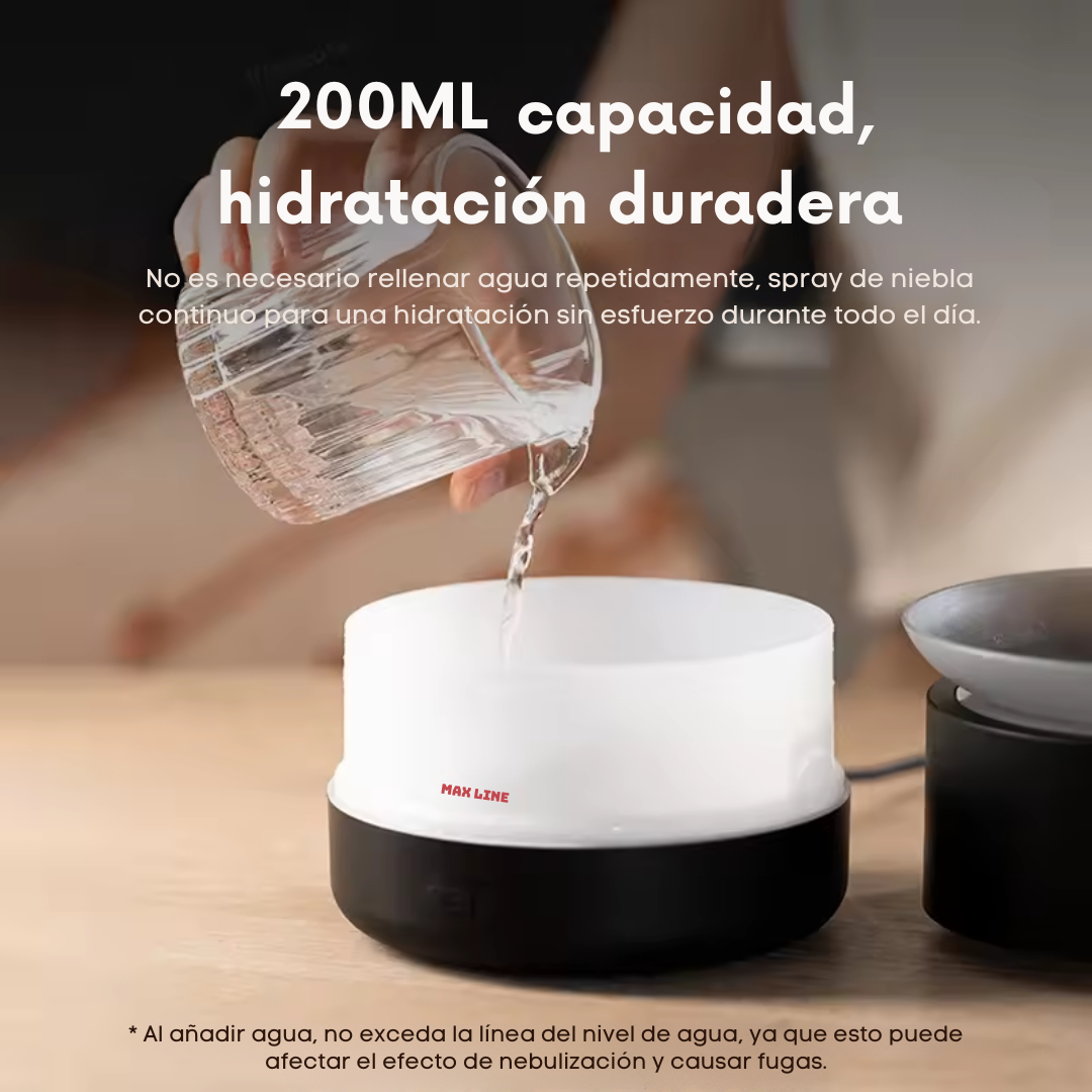 Humidificador Ultrasilencioso con Luz LED – 200ml