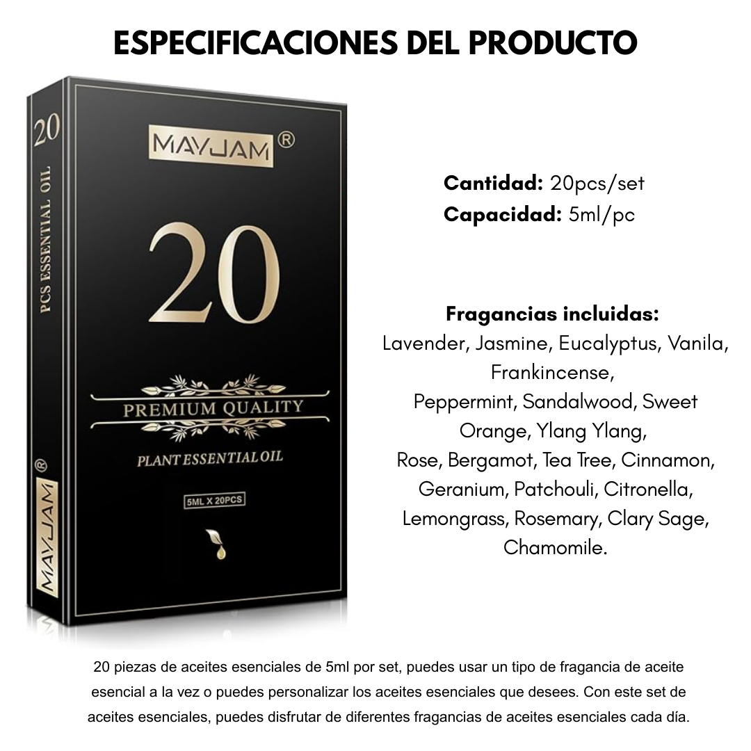 Set de Aceites Esenciales 20 Piezas – MAYJAM
